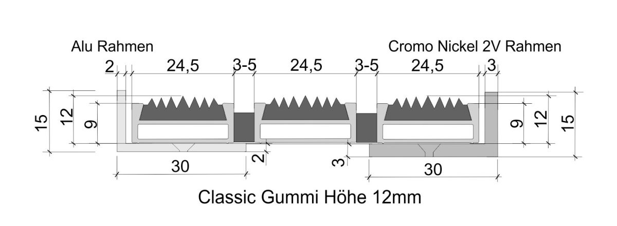 eingangsmatten mit gummi clasic 12 mm mit alu rhamen 2